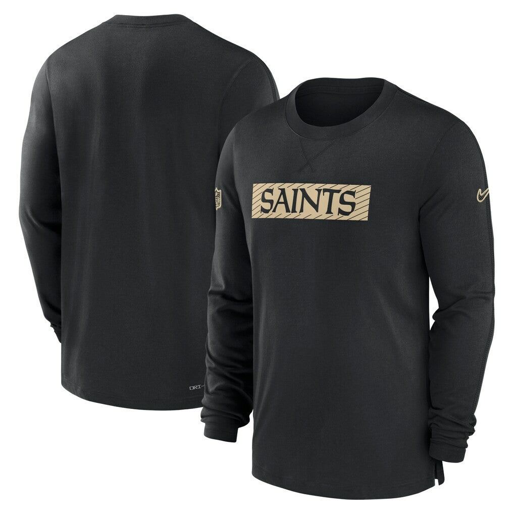 New Orleans Saints Nike Sideline Player Performance Long Sleeve T-Shirt