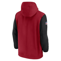 Arizona Cardinals Nike 2024/25 Sideline Pre-Game Player 1/2-Zip Hoodie Jacket