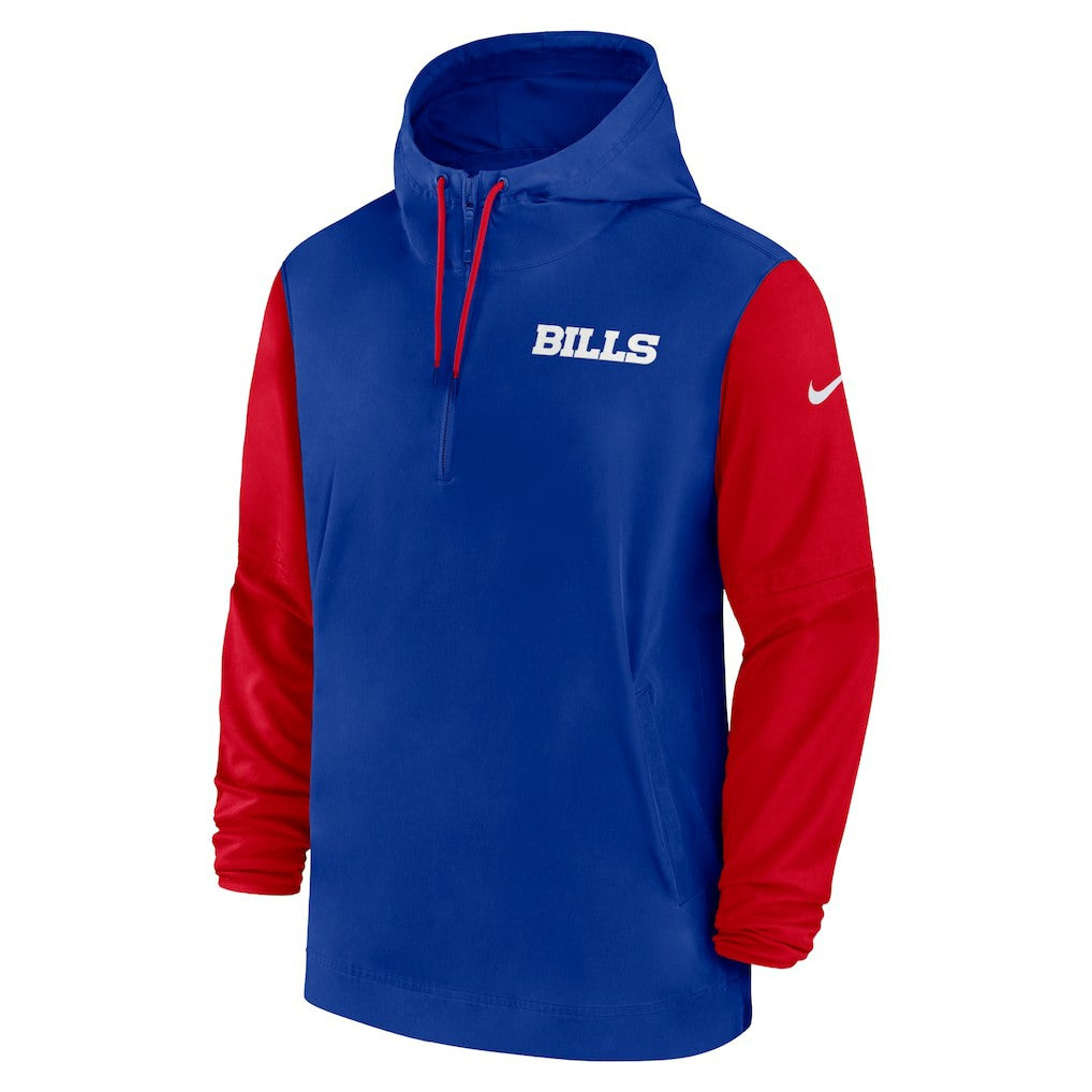 Buffalo Bills Nike 2024/25 Sideline Pre-Game Player 1/2-Zip Hoodie Jacket