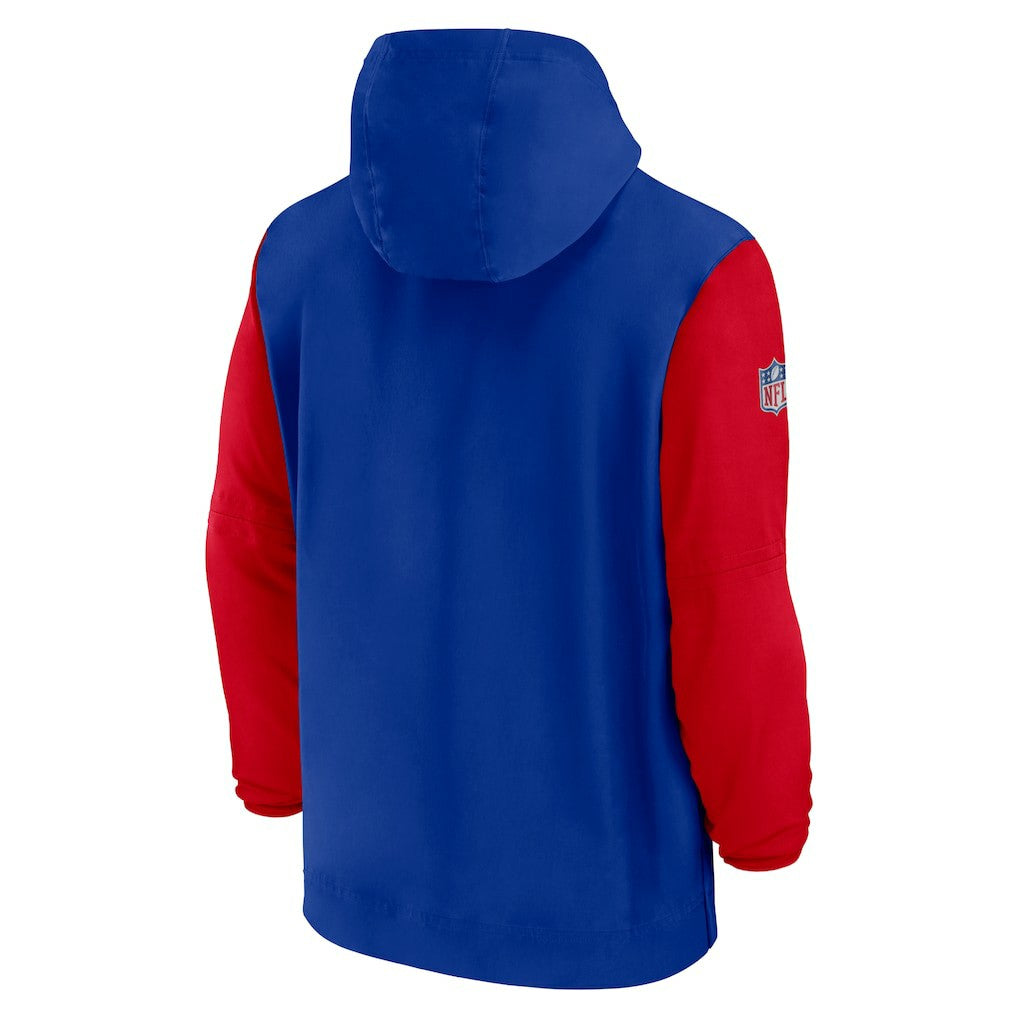 Buffalo Bills Nike 2024/25 Sideline Pre-Game Player 1/2-Zip Hoodie Jacket