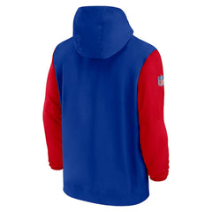 Buffalo Bills Nike 2024/25 Sideline Pre-Game Player 1/2-Zip Hoodie Jacket