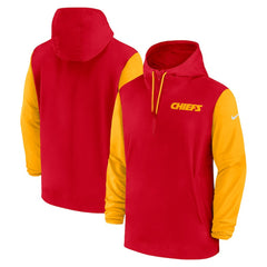 Kansas City Chiefs Nike 2024/25 Sideline Pre-Game Player 1/2-Zip Hoodie Jacket