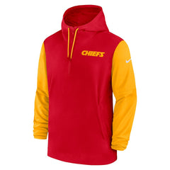 Kansas City Chiefs Nike 2024/25 Sideline Pre-Game Player 1/2-Zip Hoodie Jacket