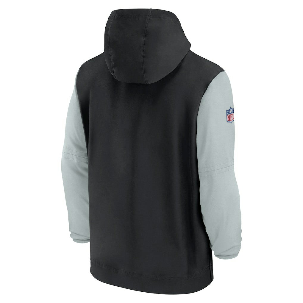 Las Vegas Raiders Nike 2024/25 Sideline Pre-Game Player 1/2-Zip Hoodie Jacket