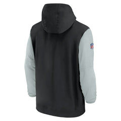 Las Vegas Raiders Nike 2024/25 Sideline Pre-Game Player 1/2-Zip Hoodie Jacket