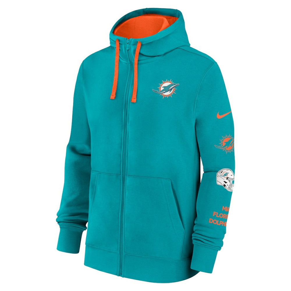 Miami Dolphins Nike Primetime Club Full-Zip Hoodie