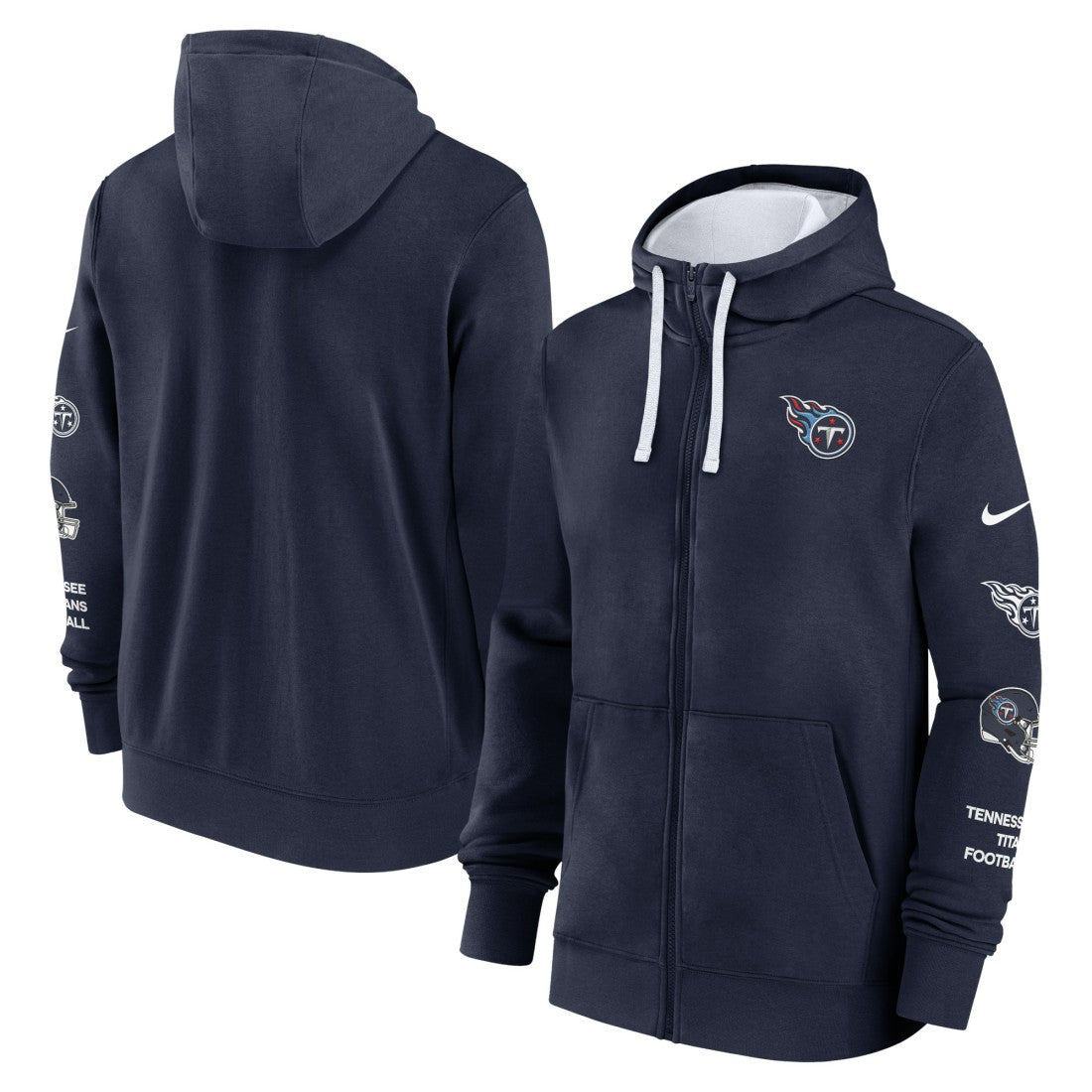 Tennessee Titans Nike Primetime Club Full-Zip Hoodie