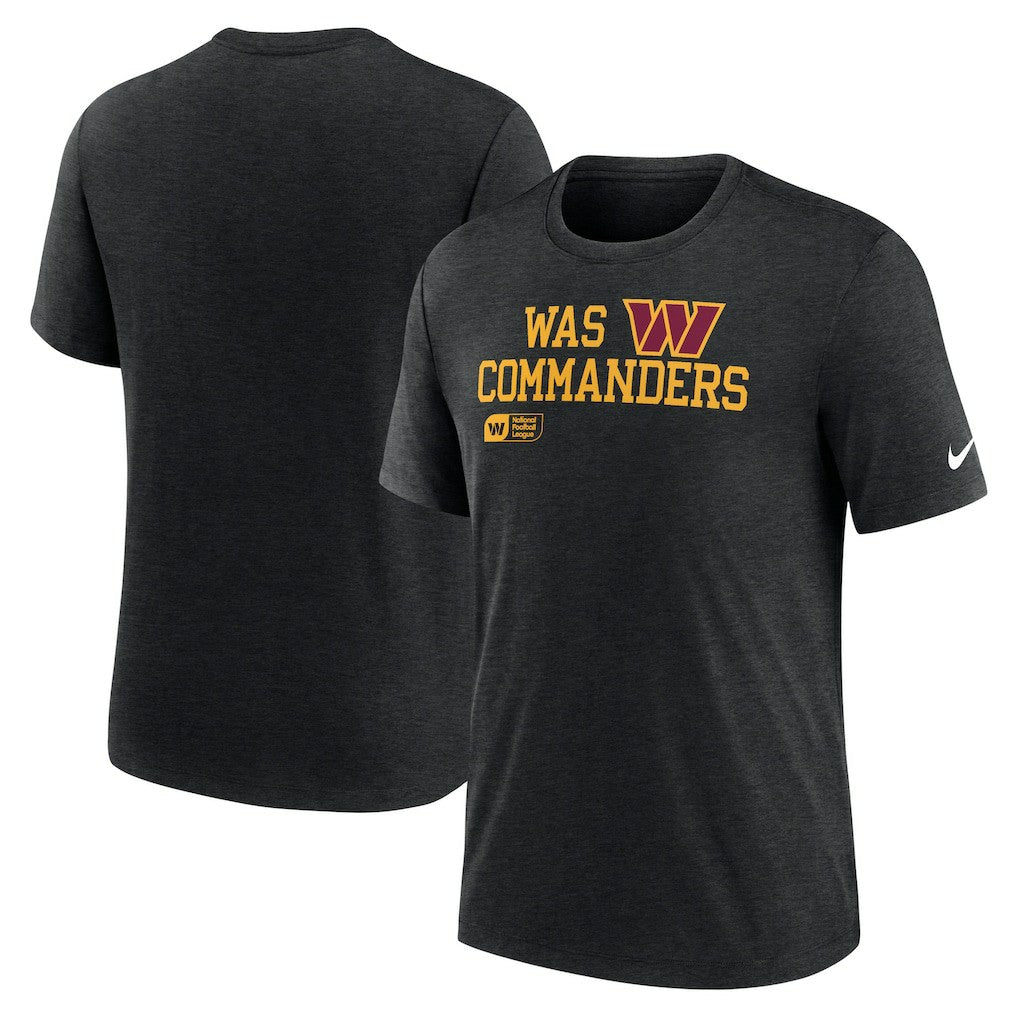 Washington Commanders Nike Overlap Lockup Tri-Blend T-Shirt