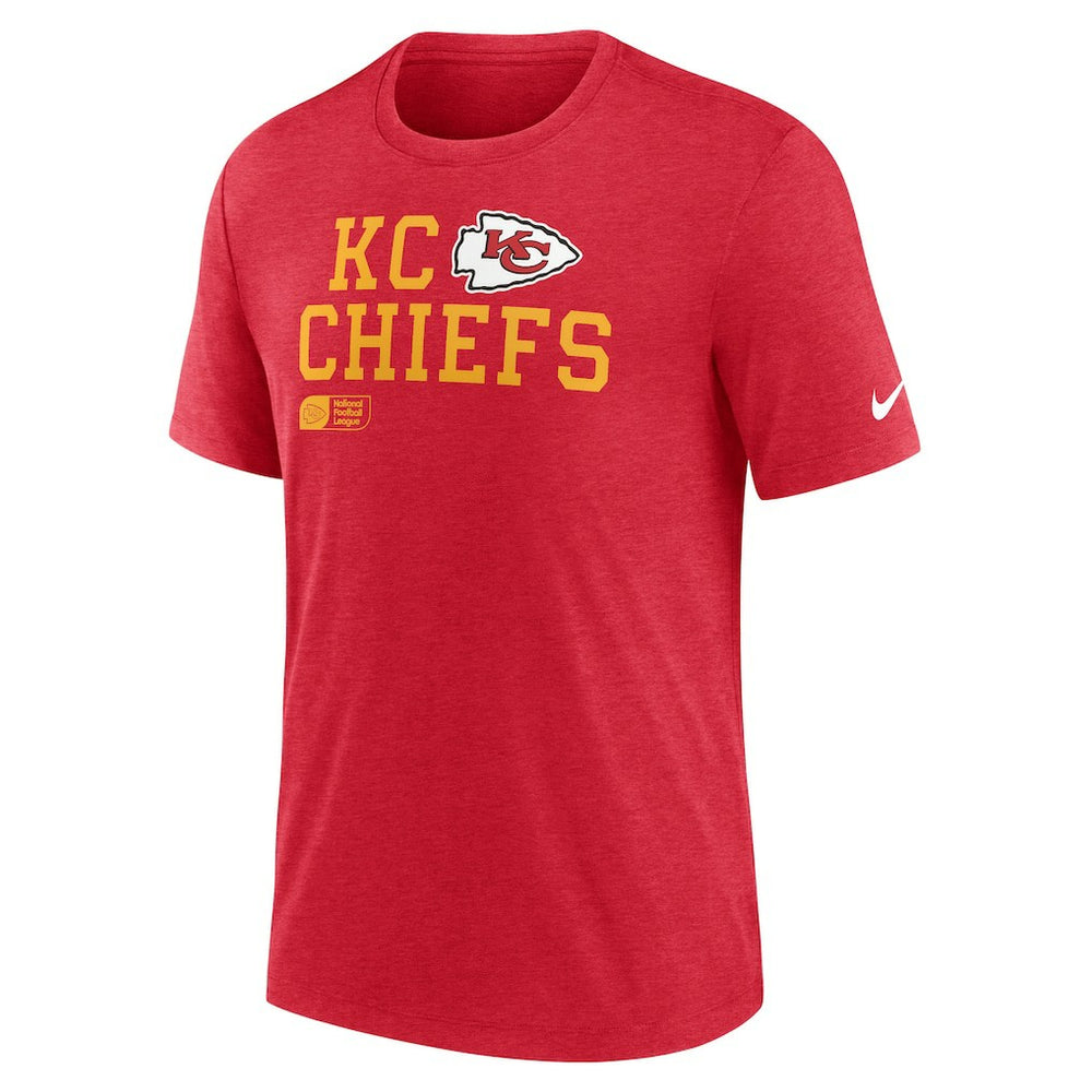 Kansas City Chiefs Nike Overlap Lockup Tri-Blend T-Shirt