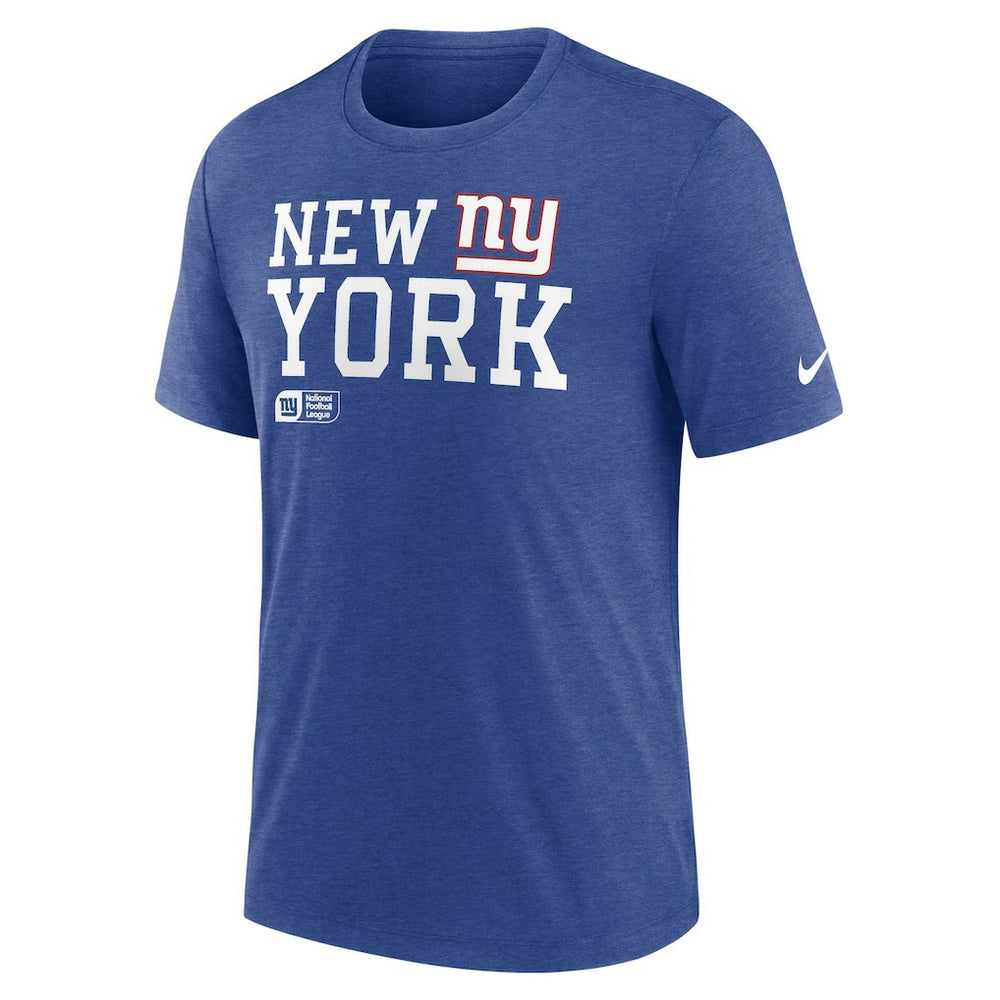 New York Giants Nike Overlap Lockup Tri-Blend T-Shirt