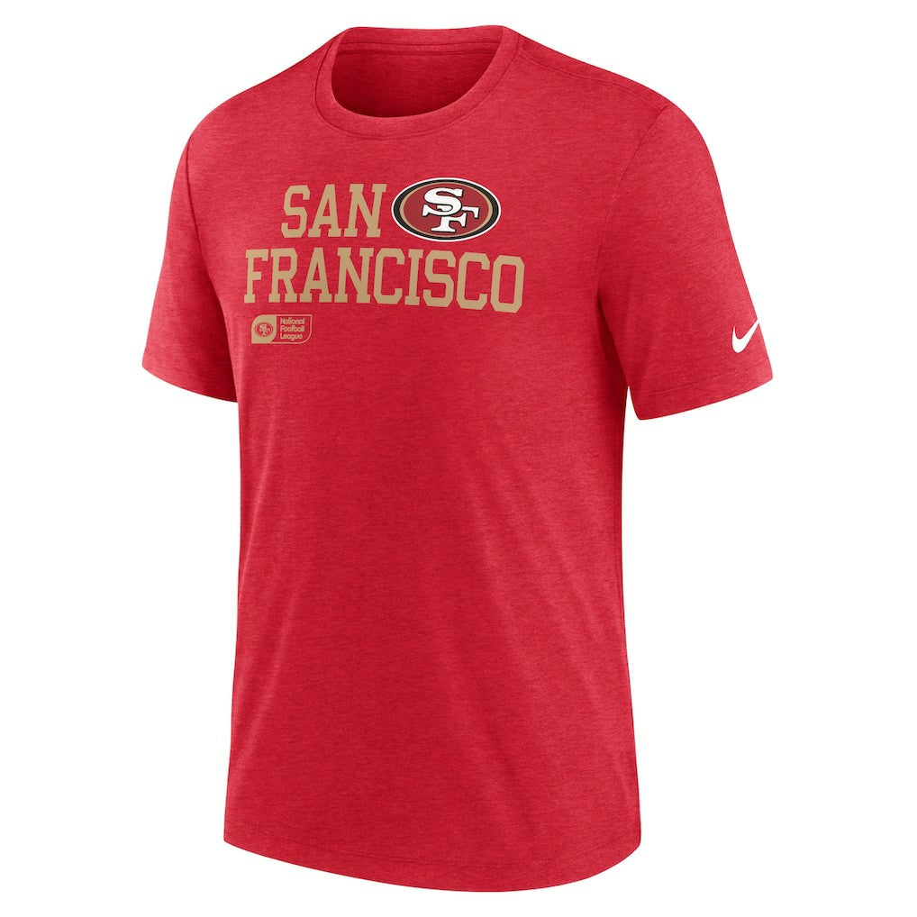 San Francisco 49ers Nike Overlap Lockup Tri-Blend T-Shirt