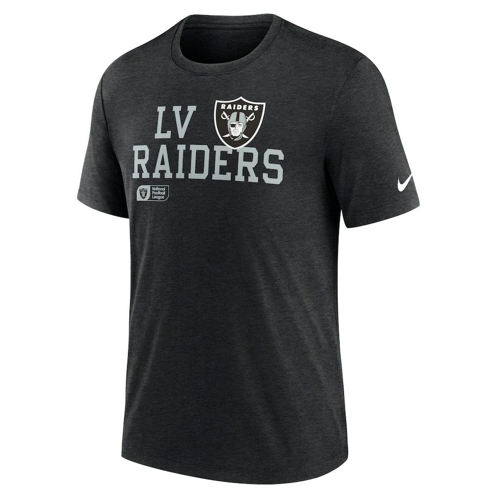 Las Vegas Raiders Nike Overlap Lockup Tri-Blend T-Shirt