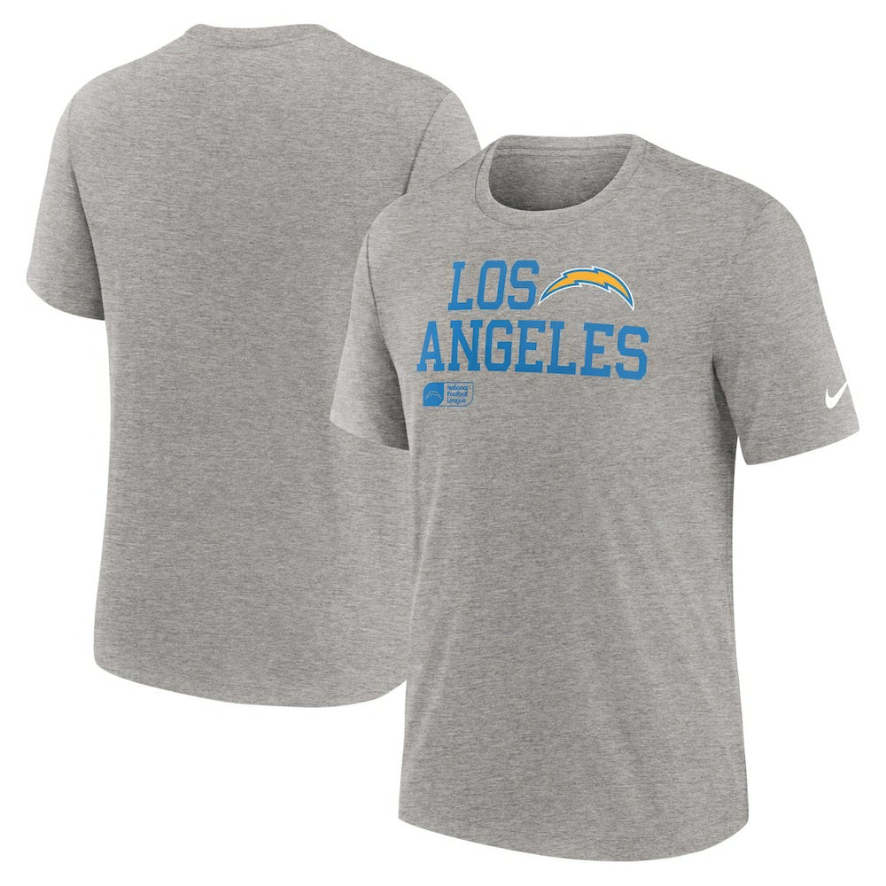 Los Angeles Chargers Nike Overlap Lockup Tri-Blend T-Shirt