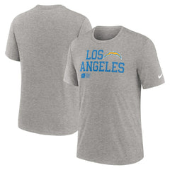 Los Angeles Chargers Nike Overlap Lockup Tri-Blend T-Shirt
