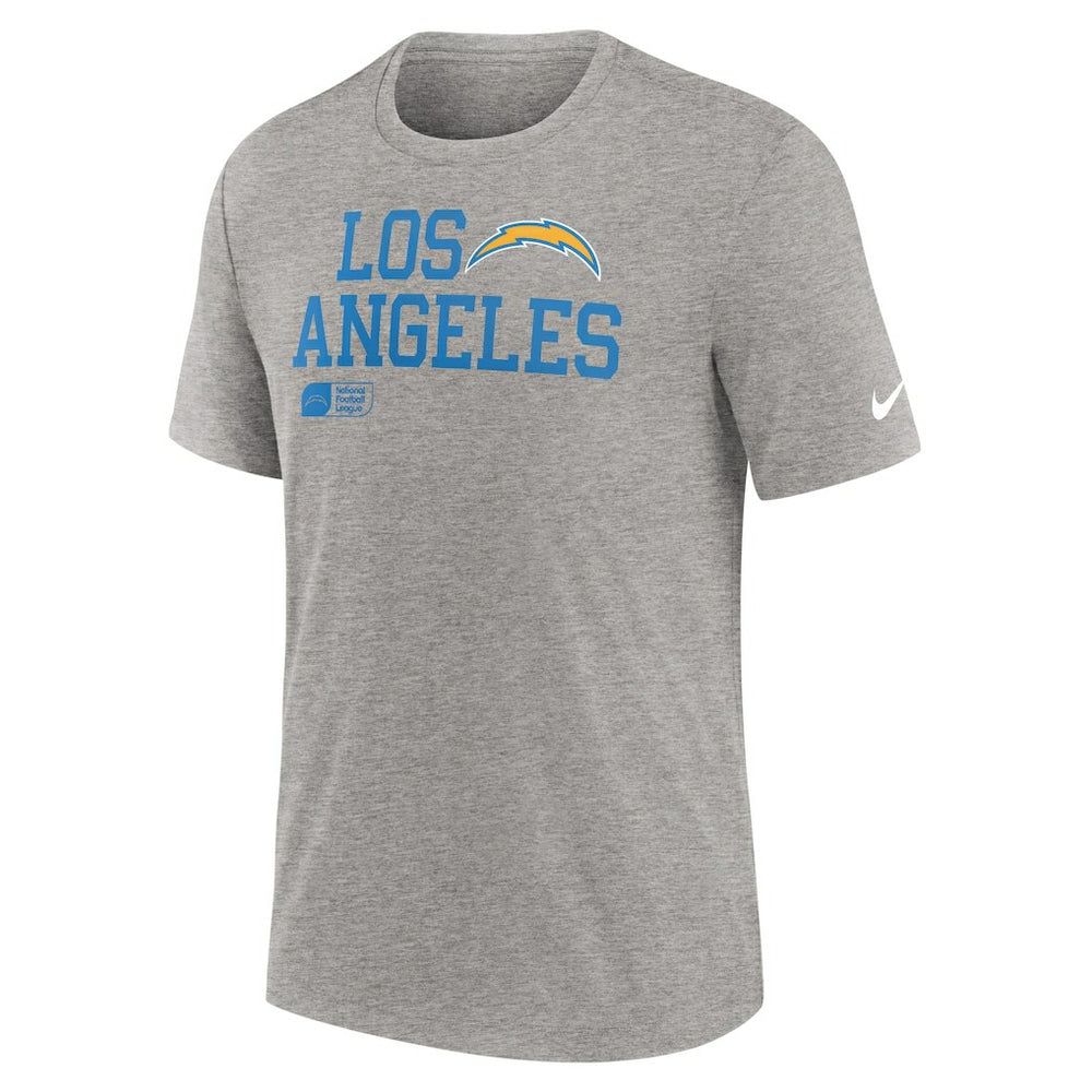 Los Angeles Chargers Nike Overlap Lockup Tri-Blend T-Shirt