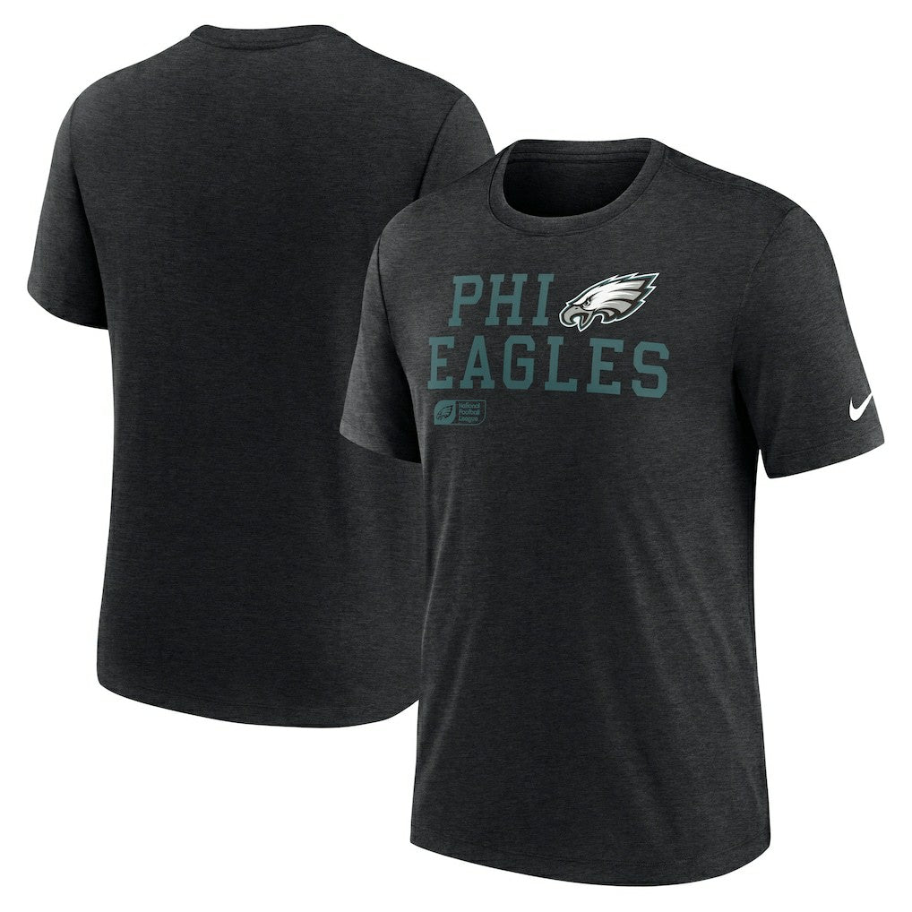 Philadelphia Eagles Nike Overlap Lockup Tri-Blend T-Shirt