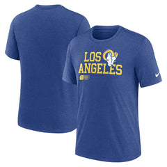 Los Angeles Rams Nike Overlap Lockup Tri-Blend T-Shirt