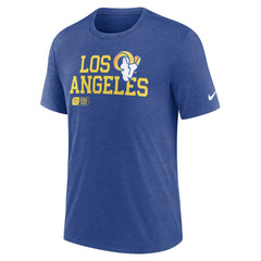 Los Angeles Rams Nike Overlap Lockup Tri-Blend T-Shirt