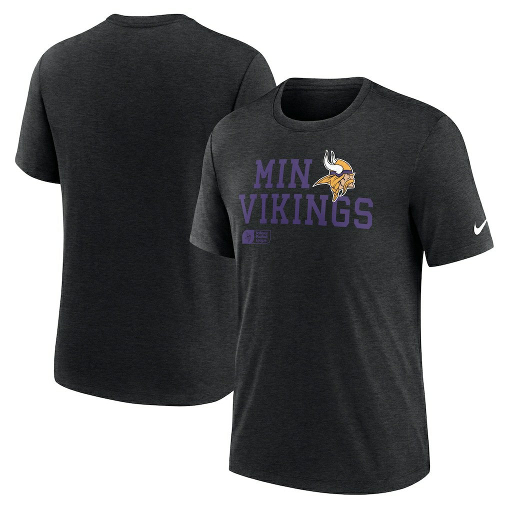 Minnesota Vikings Nike Overlap Lockup Tri-Blend T-Shirt