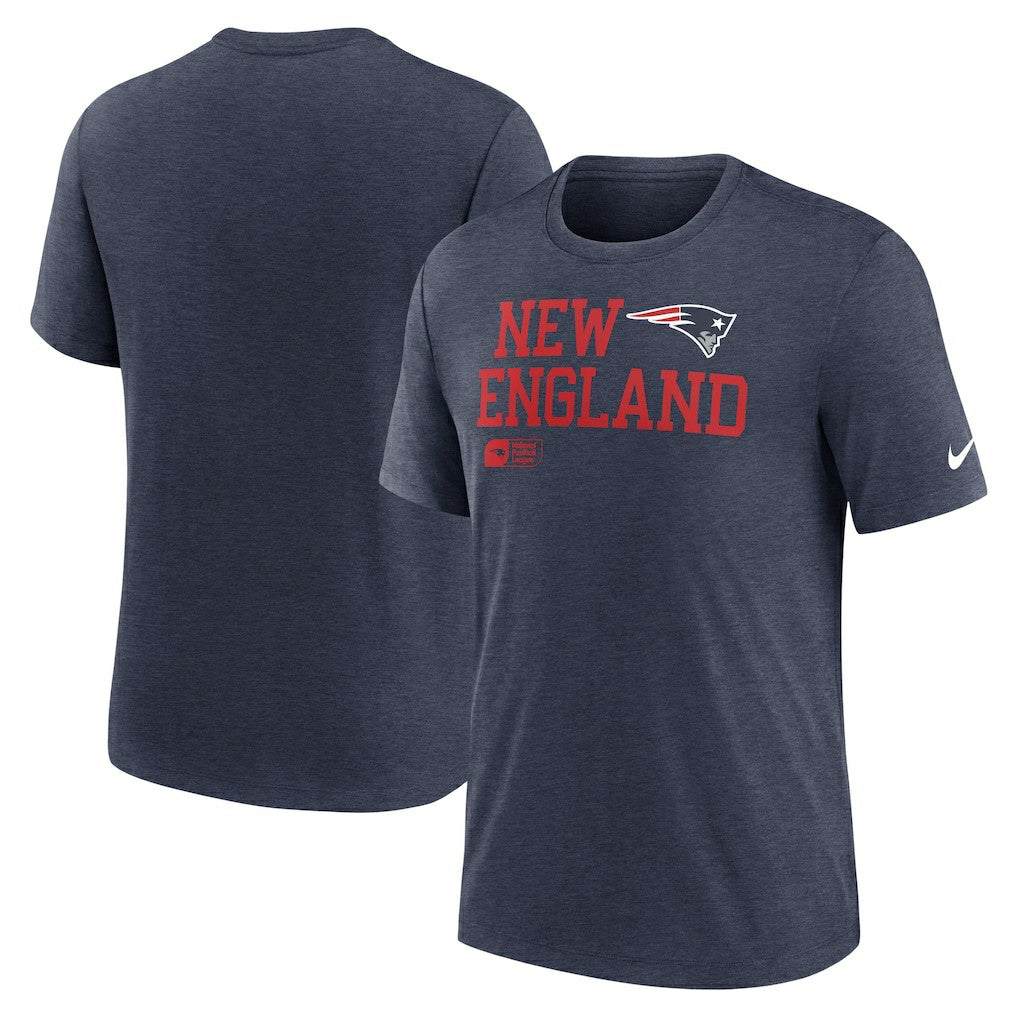 New England Patriots Nike Overlap Lockup Tri-Blend T-Shirt
