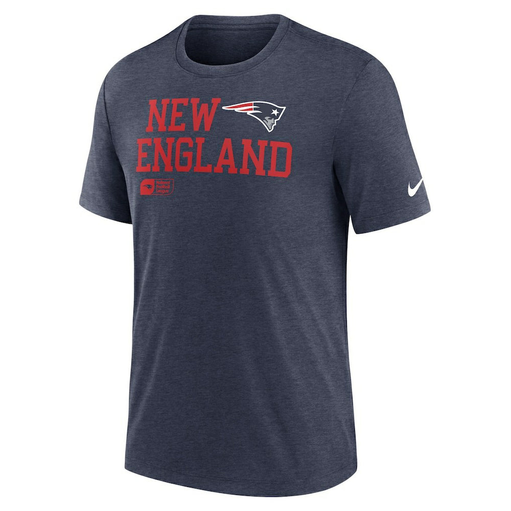 New England Patriots Nike Overlap Lockup Tri-Blend T-Shirt