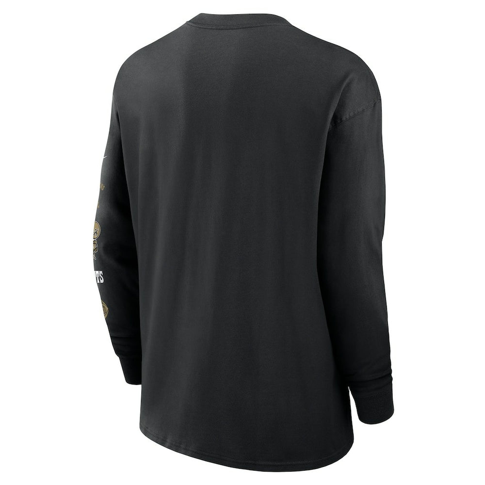 New Orleans Saints Nike Rewind Heavy Max90 Pocket Long Sleeve T-Shirt