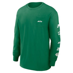 New York Jets Nike Rewind Heavy Max90 Pocket Long Sleeve T-Shirt