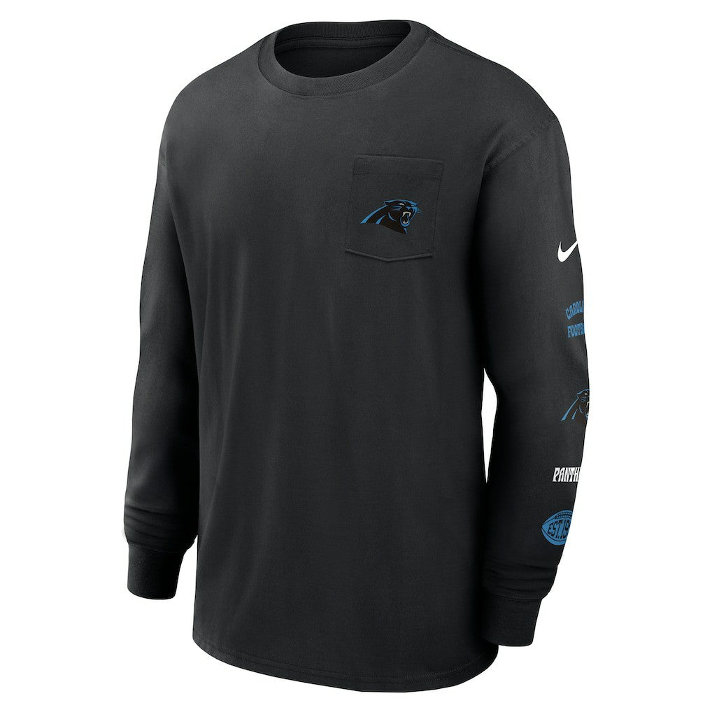 Carolina Panthers Nike Rewind Heavy Max90 Pocket Long Sleeve T-Shirt