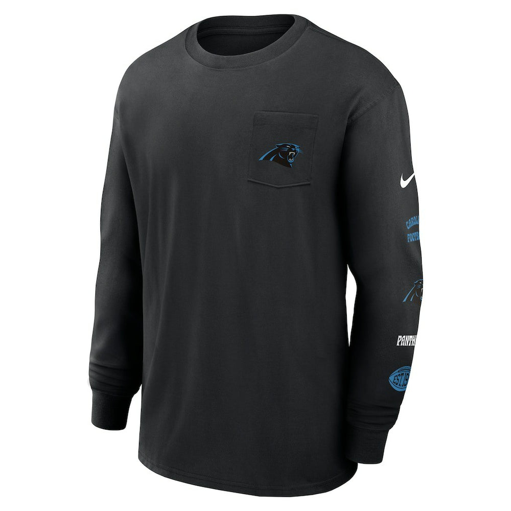 Carolina Panthers Nike Rewind Heavy Max90 Pocket Long Sleeve T-Shirt
