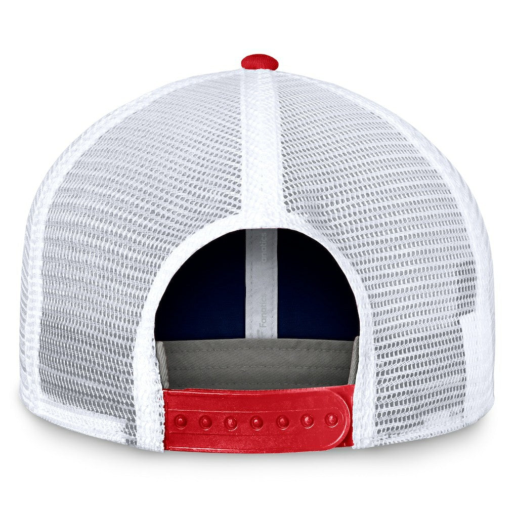 New England Patriots Fanatics Bench Trucker Adjustable Hat