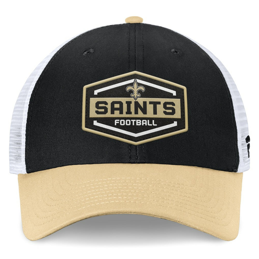 New Orleans Saints Fanatics Bench Trucker Adjustable Hat