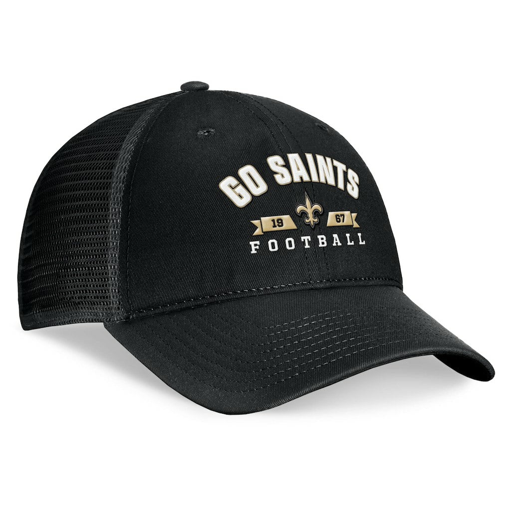 New Orleans Saints Fanatics Timeout Trucker Adjustable Hat