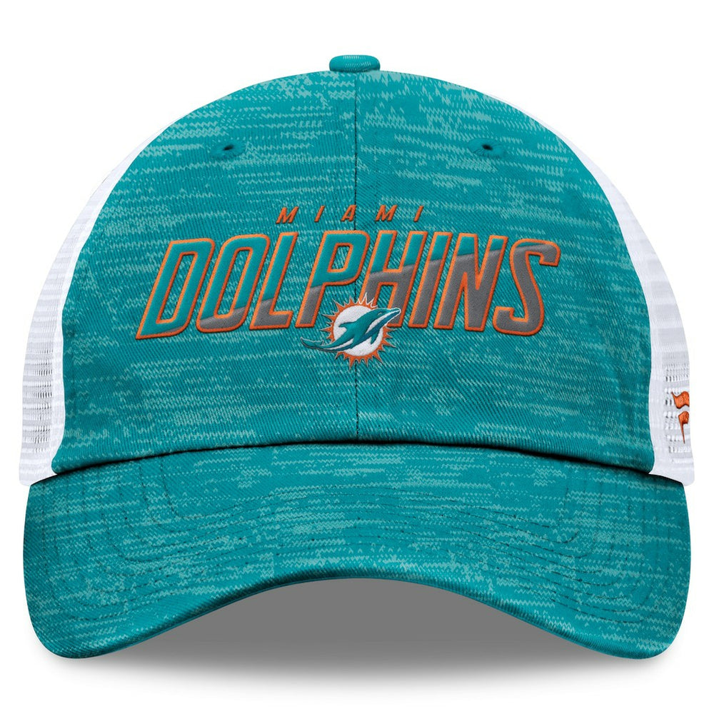 Miami Dolphins Fanatics Challenge Trucker Adjustable Hat