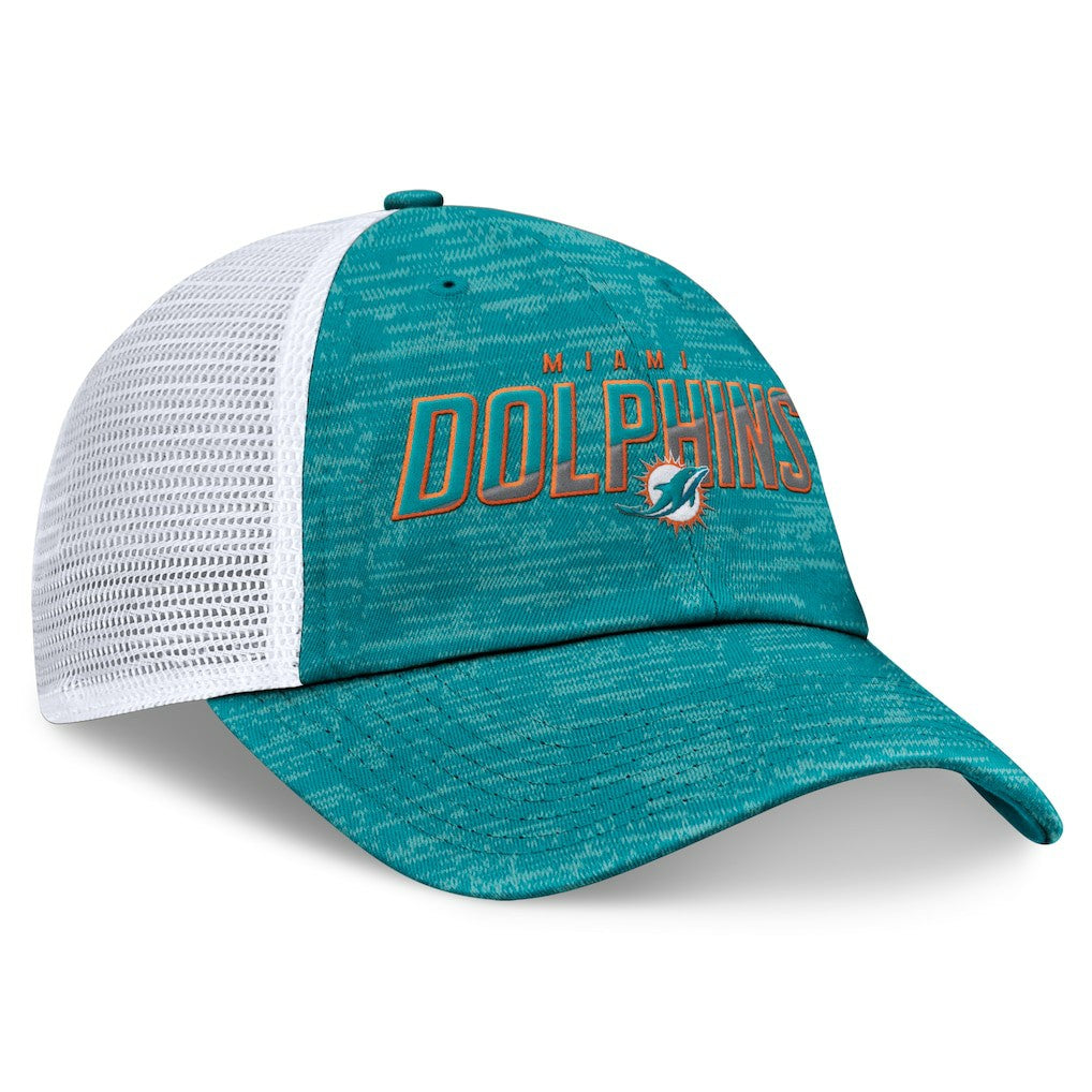 Miami Dolphins Fanatics Challenge Trucker Adjustable Hat