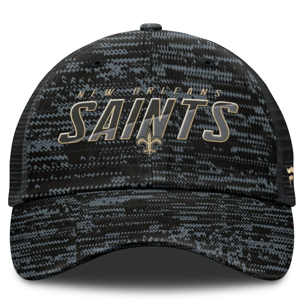 New Orleans Saints Fanatics Challenge Trucker Adjustable Hat
