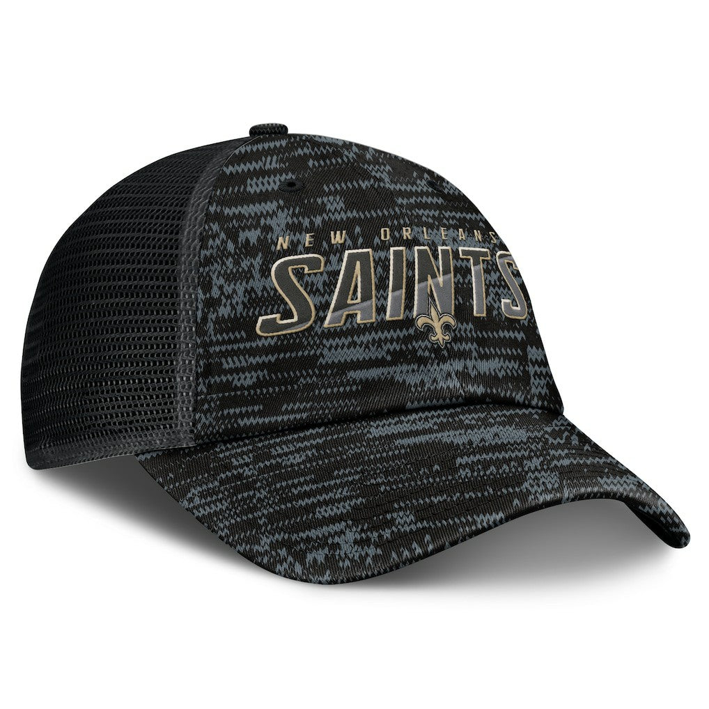 New Orleans Saints Fanatics Challenge Trucker Adjustable Hat
