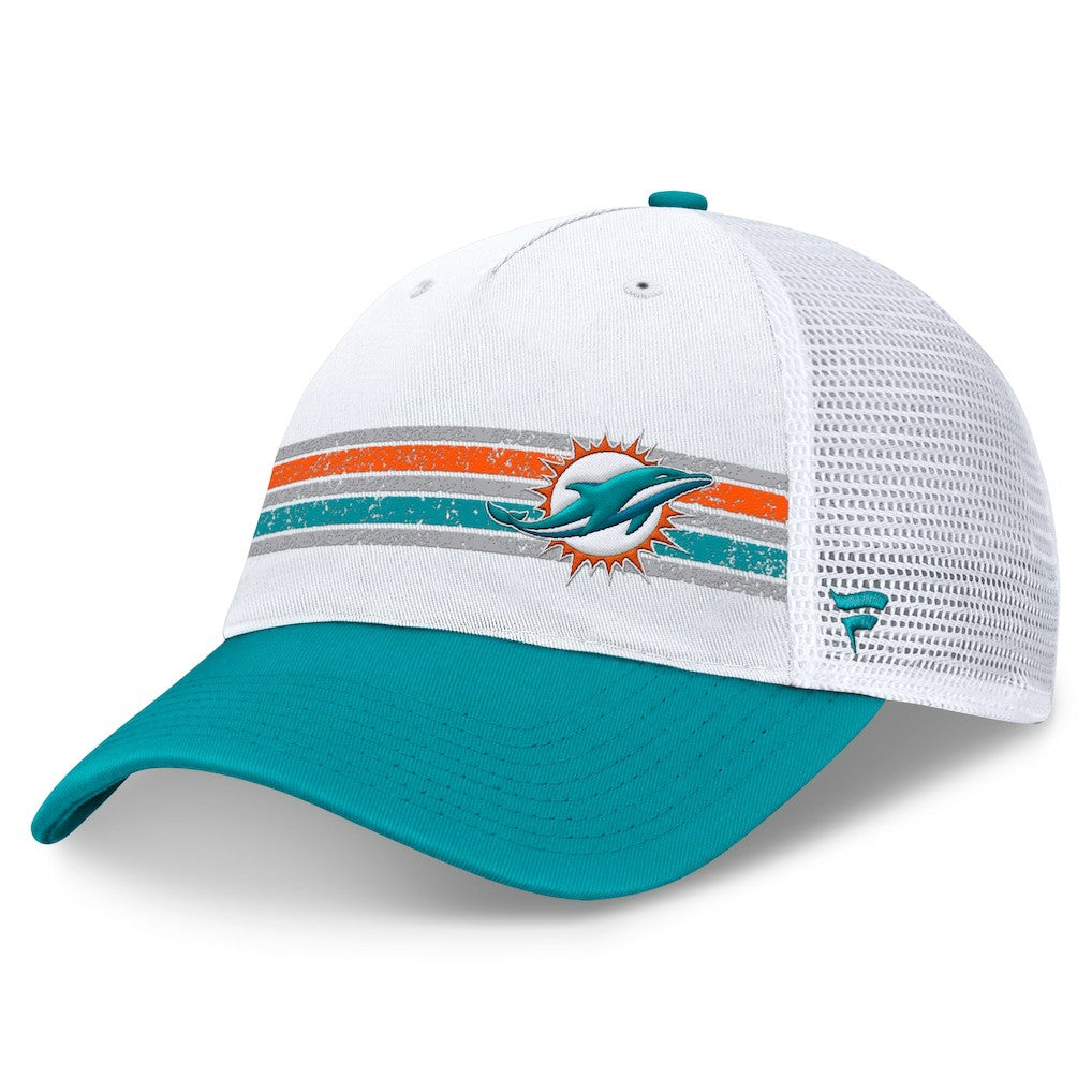 Miami Dolphins Fanatics Flawless Stripe Adjustable Hat