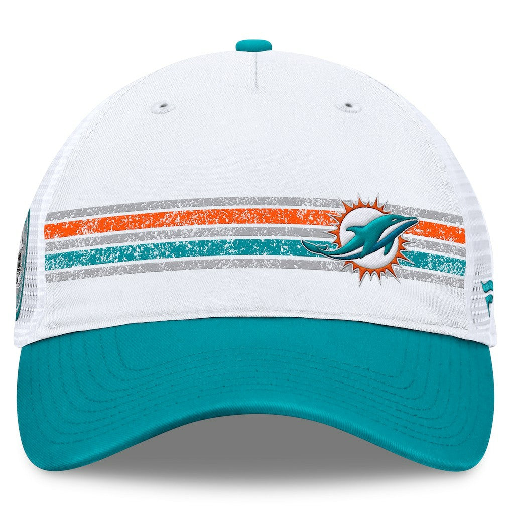 Miami Dolphins Fanatics Flawless Stripe Adjustable Hat
