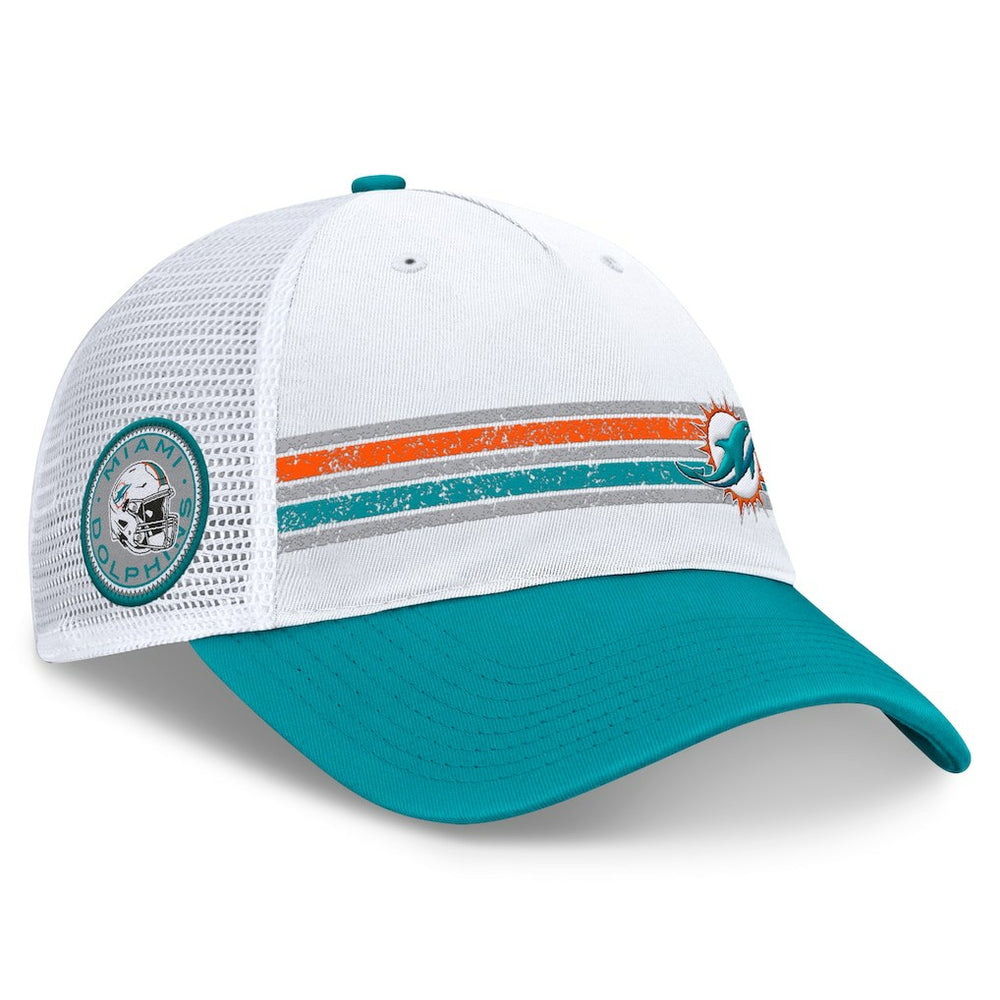 Miami Dolphins Fanatics Flawless Stripe Adjustable Hat