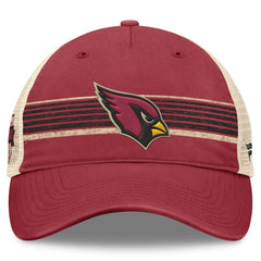 Arizona Cardinals Fanatics Center Stripe Trucker Adjustable Hat