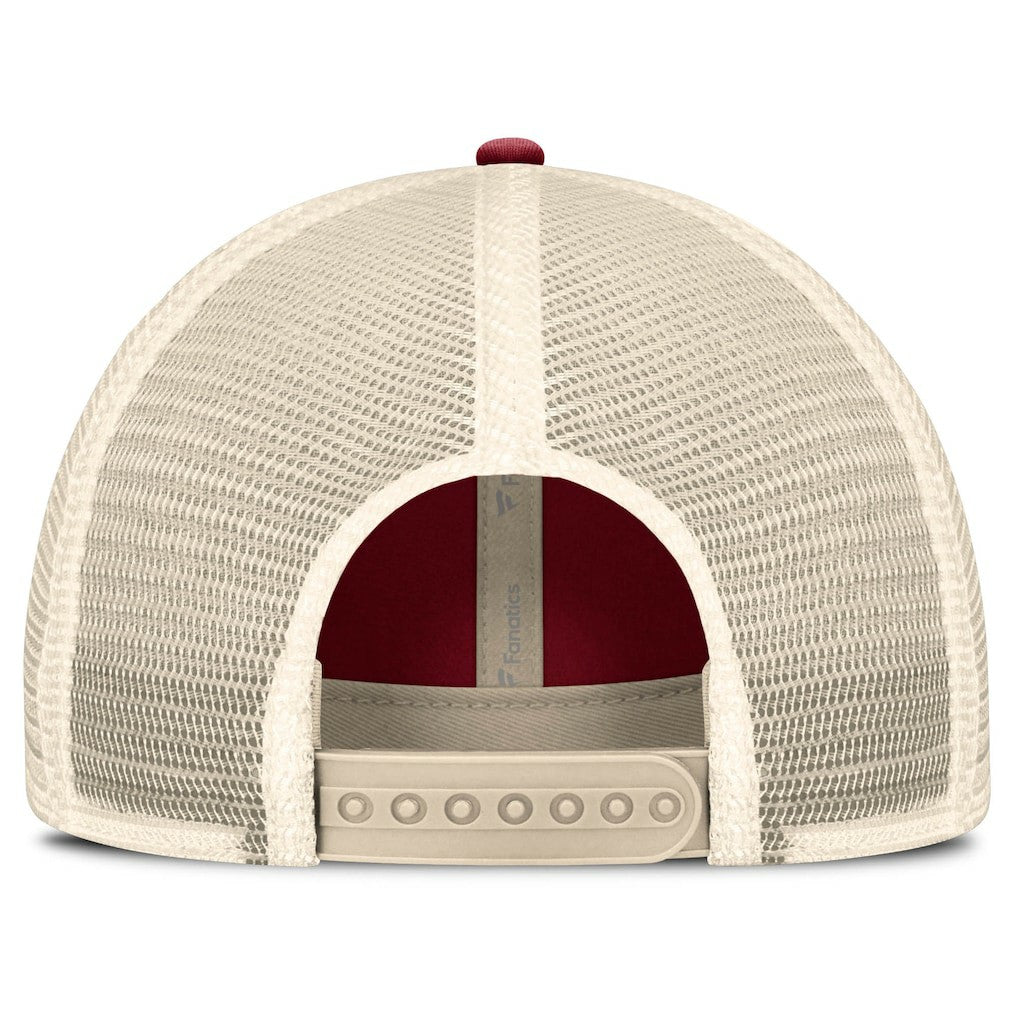 Arizona Cardinals Fanatics Center Stripe Trucker Adjustable Hat