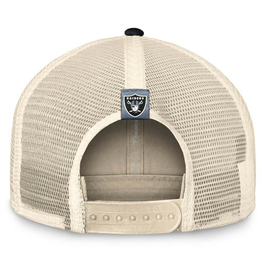 Las Vegas Raiders Fanatics Diamond Stripe Trucker Adjustable Hat