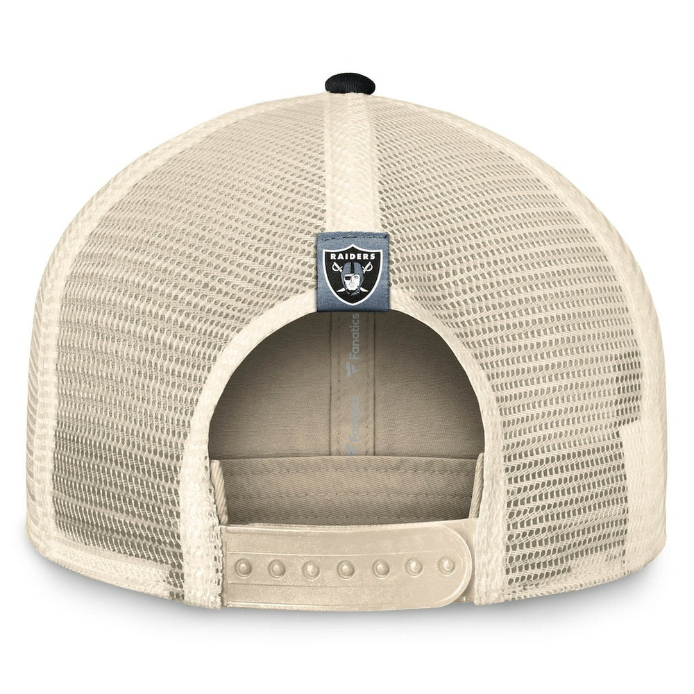Las Vegas Raiders Fanatics Diamond Stripe Trucker Adjustable Hat