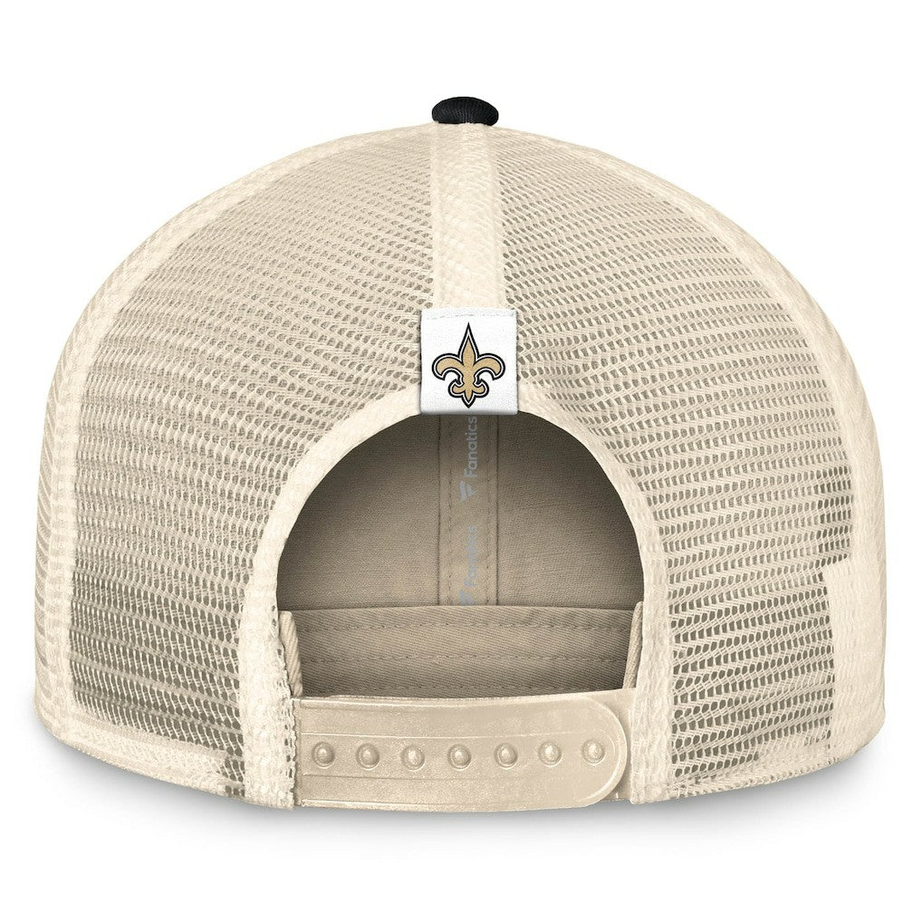 New Orleans Saints Fanatics Diamond Stripe Trucker Adjustable Hat