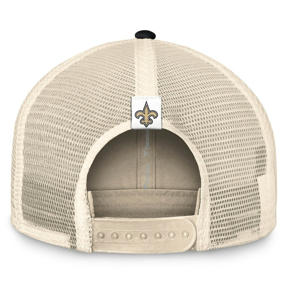 New Orleans Saints Fanatics Diamond Stripe Trucker Adjustable Hat