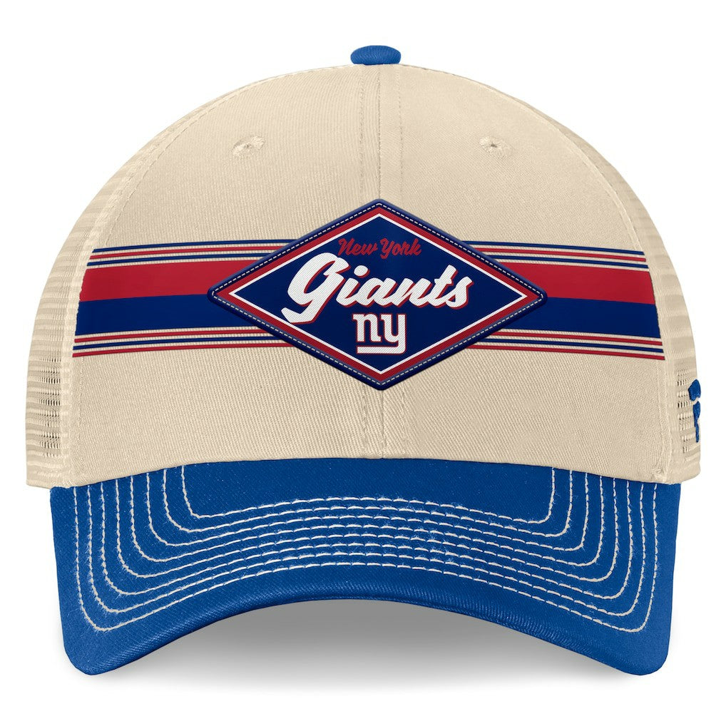 New York Giants Fanatics Diamond Stripe Trucker Adjustable Hat