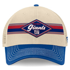 New York Giants Fanatics Diamond Stripe Trucker Adjustable Hat