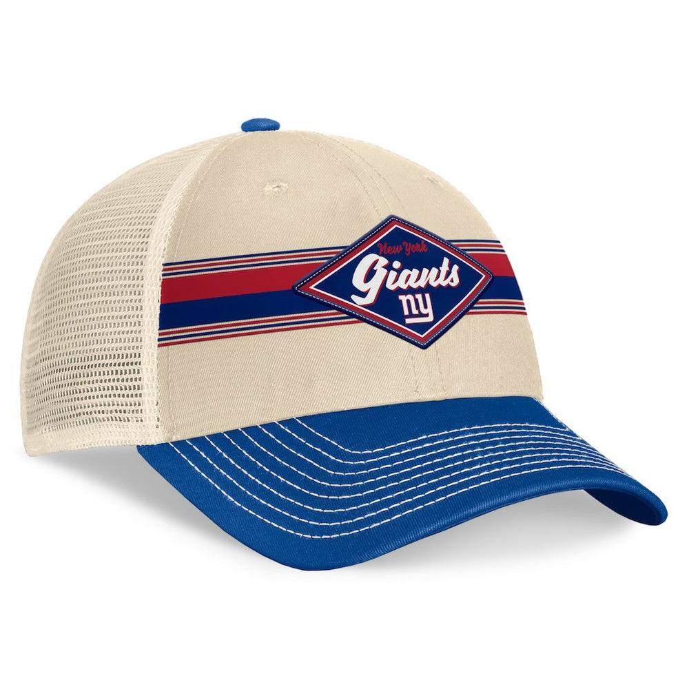 New York Giants Fanatics Diamond Stripe Trucker Adjustable Hat