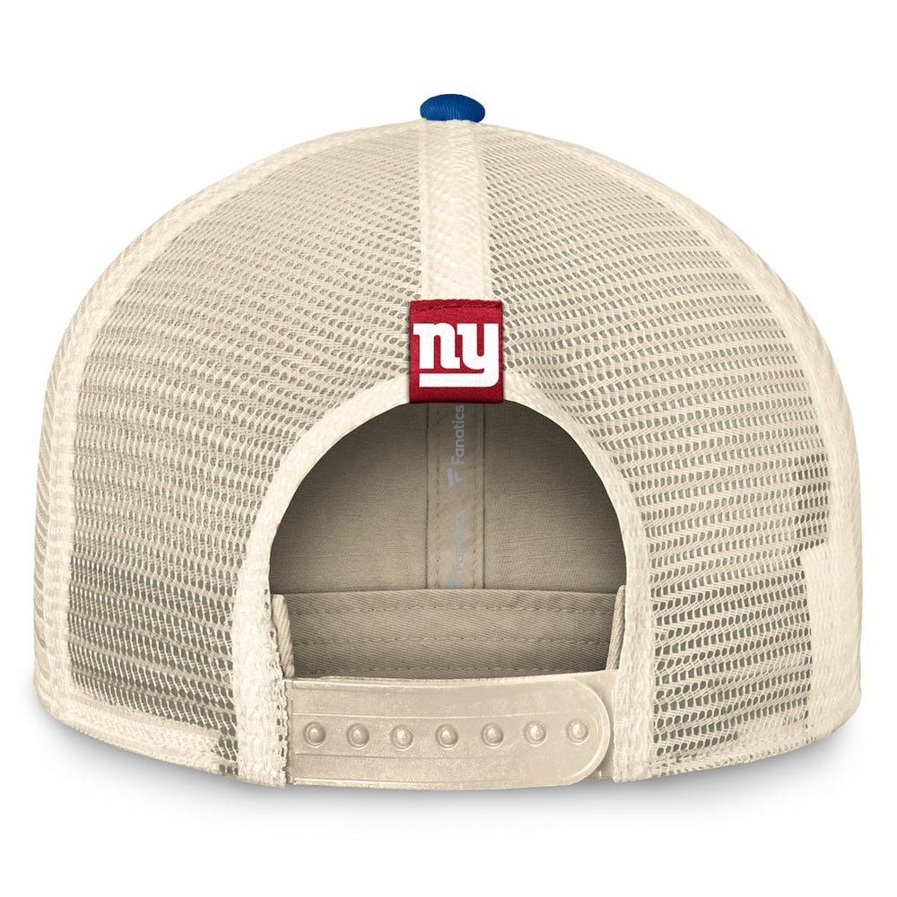 New York Giants Fanatics Diamond Stripe Trucker Adjustable Hat