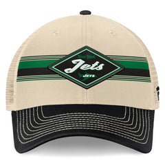 New York Jets Fanatics Diamond Stripe Trucker Adjustable Hat